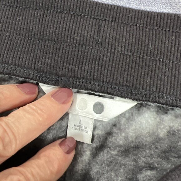 THREE DOTS Pajama Set Womans L Purple Gray Black knit Velour Lounge Stretch NWT - Picture 12 of 14